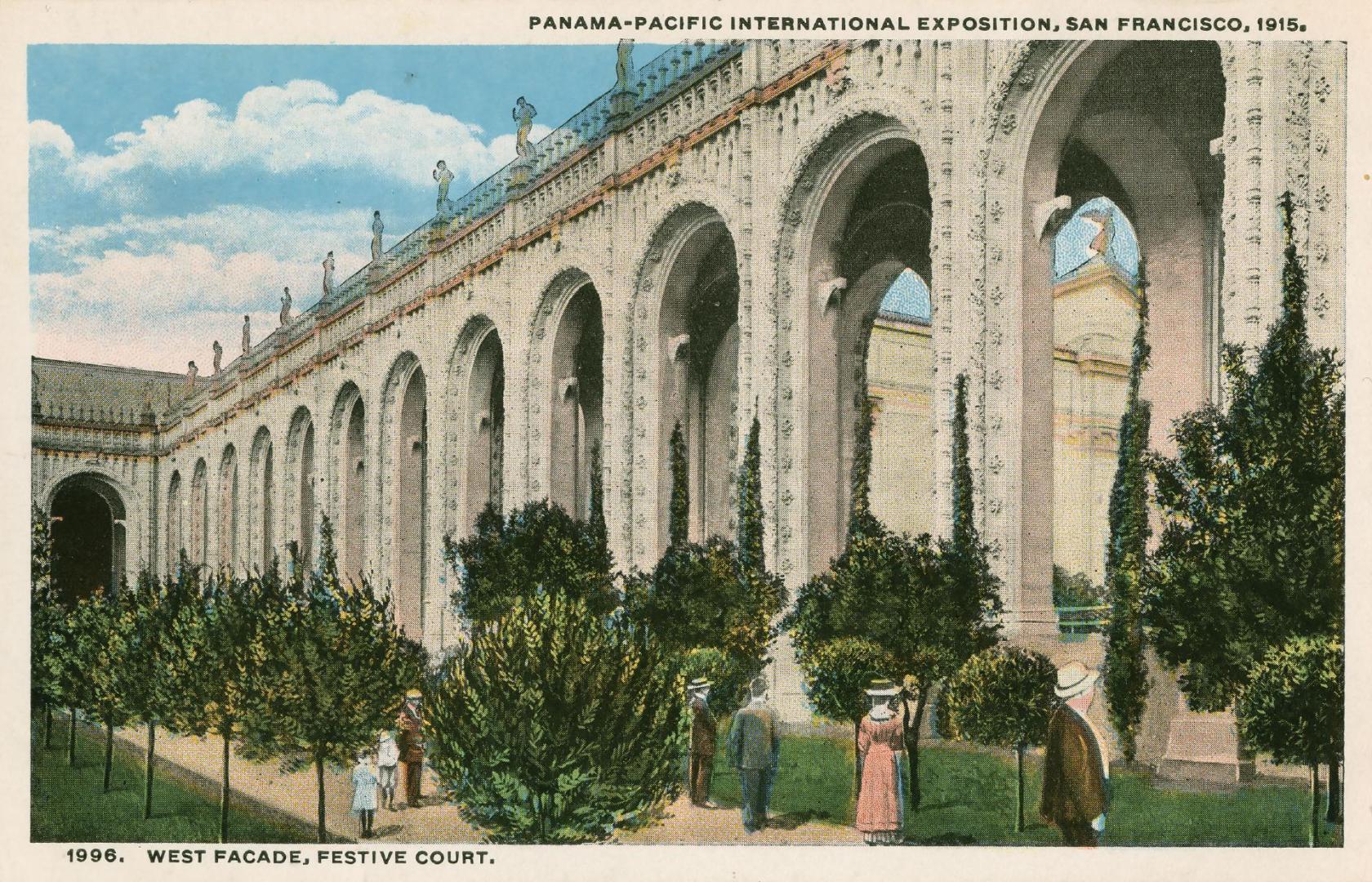 West facade, Festive court, Panama Pacific International Exposition San Francisco 1915