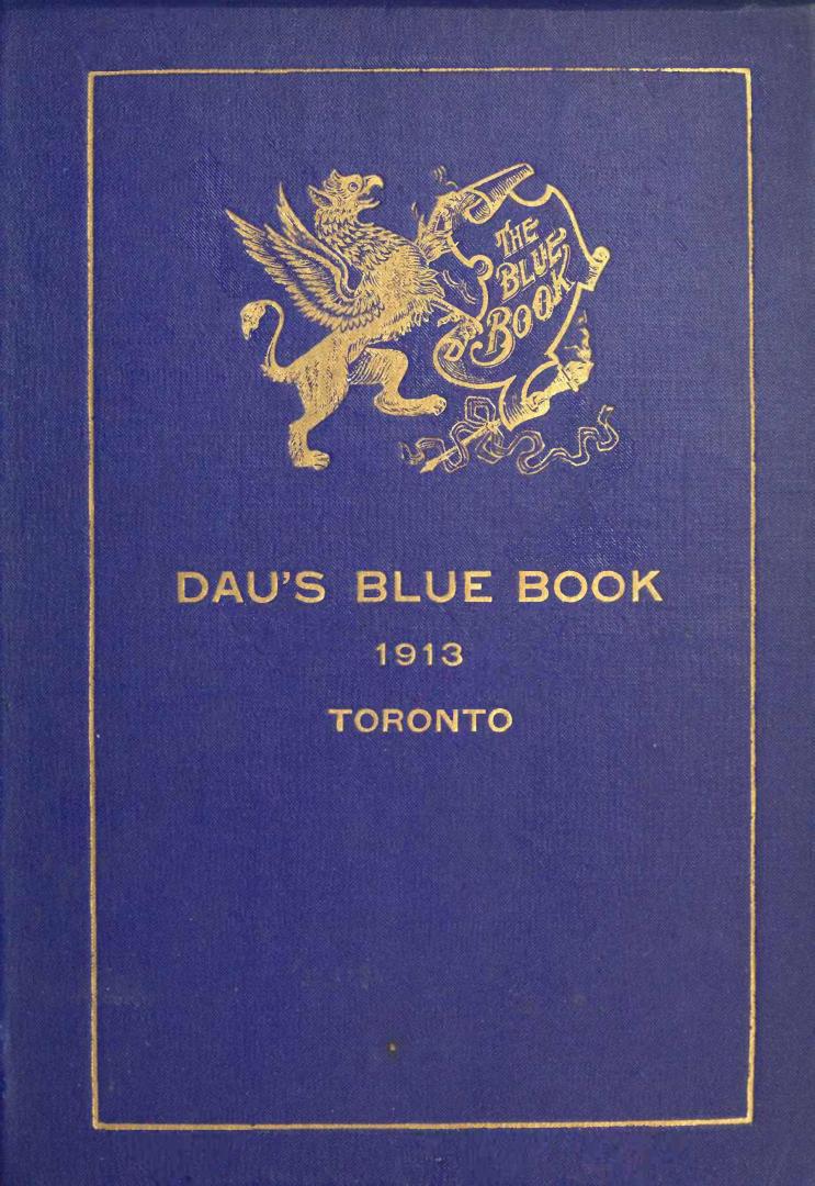 The Society blue book, Toronto: a social directory