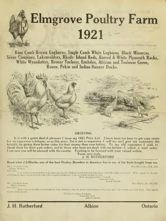 Elmgrove Poultry Farm 1921