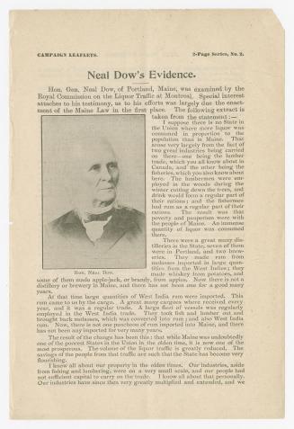 Campaign leaflets : Neal Dow's evidence