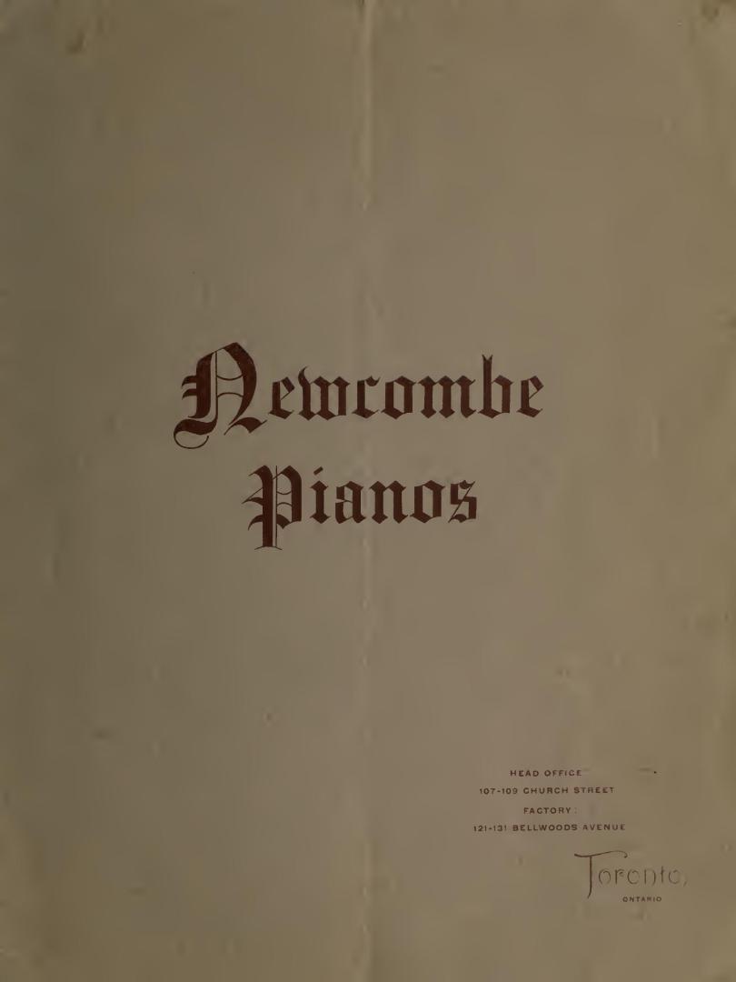Favorite styles of Newcombe pianos : abridged catalogue