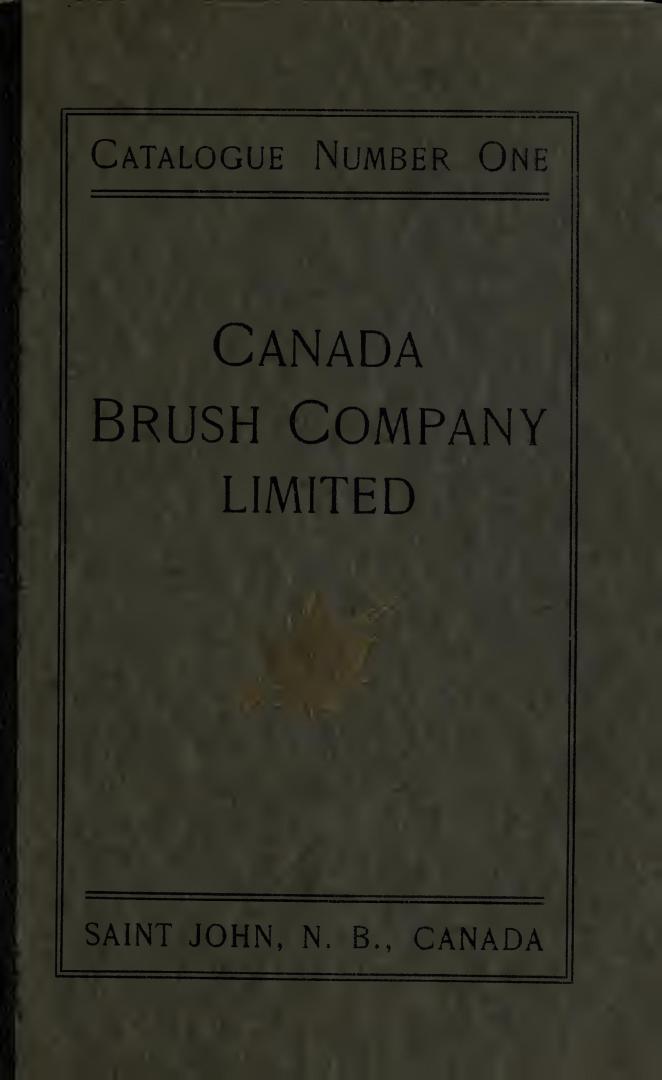 Illustrated catalogue and price list of brushes manufactured by Canada Brush Co
