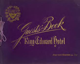 King Edward Hotel guests' book