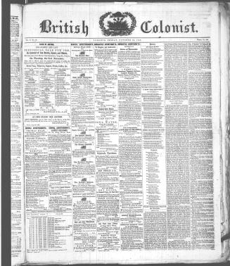 British Colonist October 30, (1846)