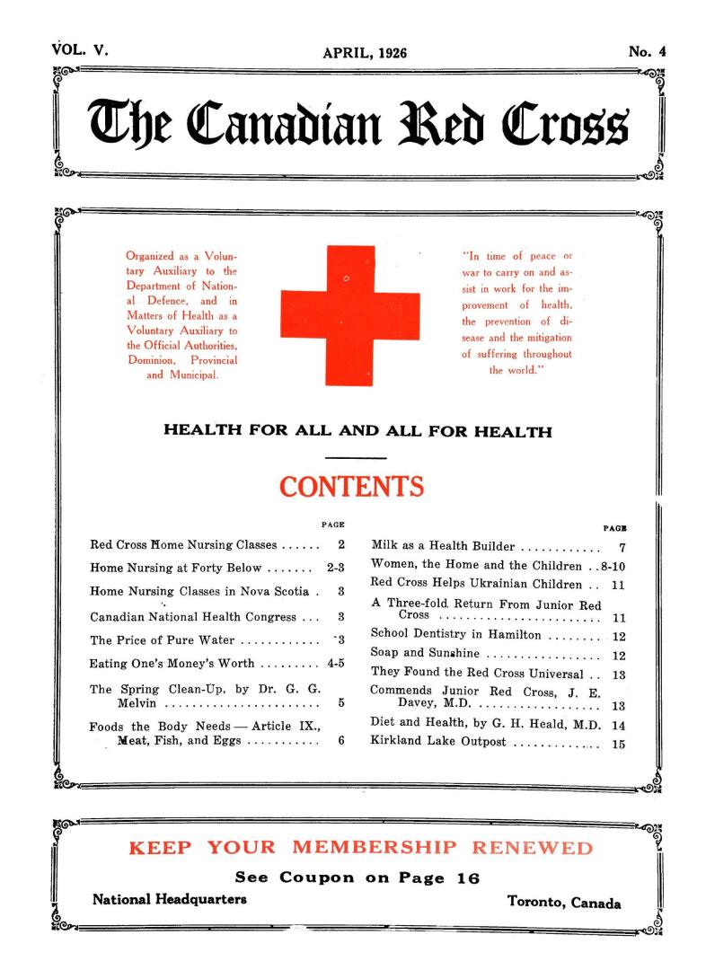 Canadian Red Cross (volume V, number 4)