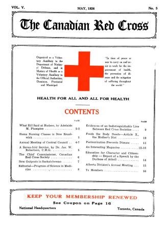 Canadian Red Cross (volume V, number 5)