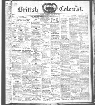 British Colonist October 13, (1846)