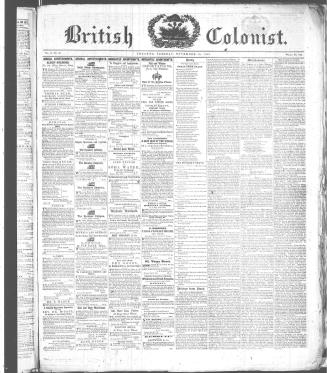 British Colonist November 10, (1846)