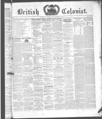 British Colonist December 29, (1846)