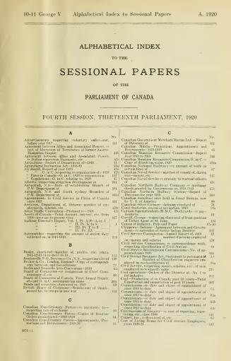 Sessional papers of the Dominion of Canada 1920