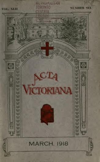 Acta Victoriana, March 1918