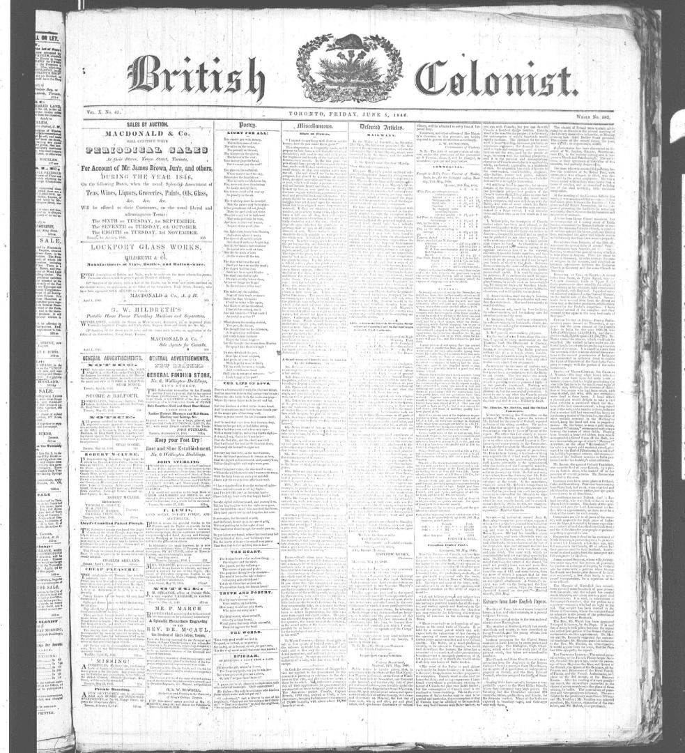 British Colonist June 05, (1846)