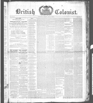 British Colonist May 01, 1846)