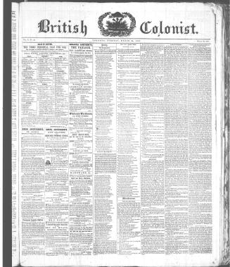 British Colonist March 24, 1846)