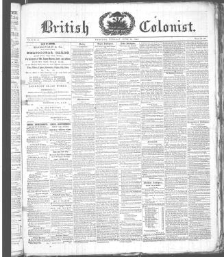 British Colonist June 16, (1846)