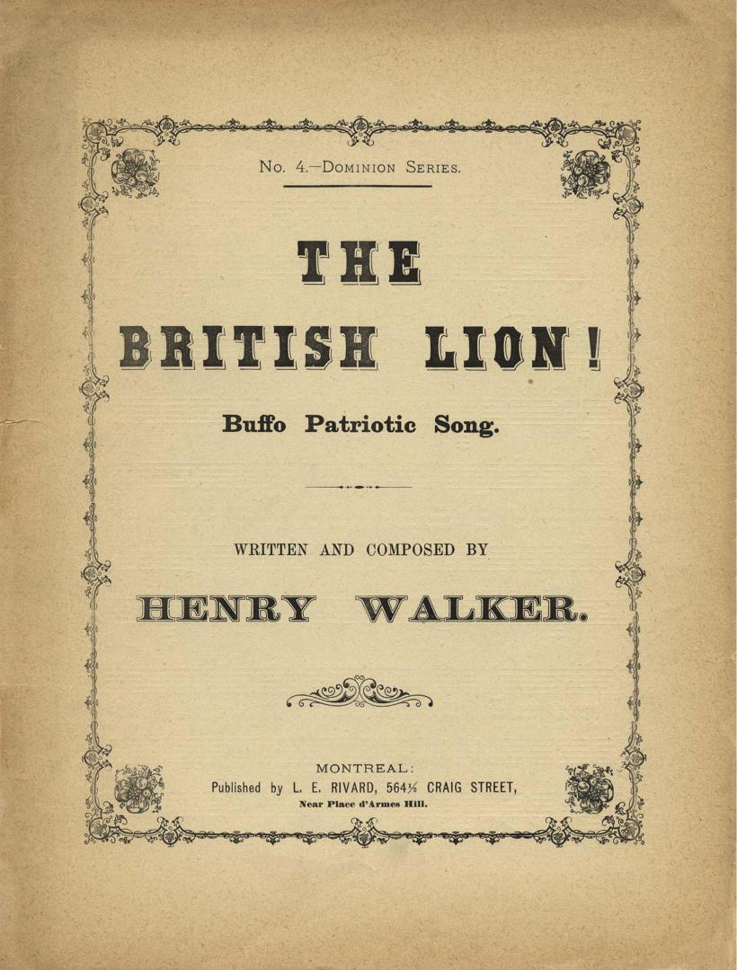 British lion: Buffo patriotic song