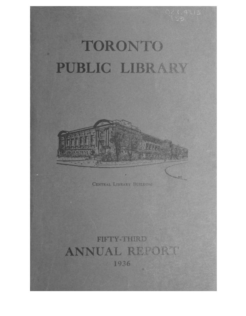 Toronto Public Library Board. Annual report 1936