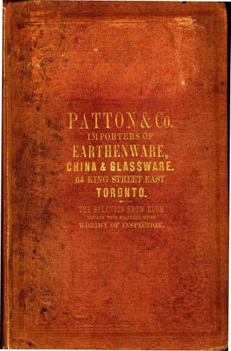 Brown's Toronto General Directory 1861, Being the 25th Year of the Reign of her Majesty Victoria, comprising amongst other information, street directo(...)