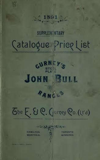 Supplementary catalogue and price list of John Bull heavy steel-plate ranges : made in all sizes from smallest domestic to largest hotel
