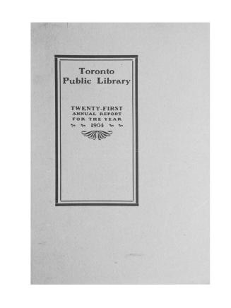 Toronto Public Library Board. Annual report 1904