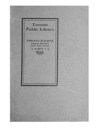 Toronto Public Library Board. Annual report 1907