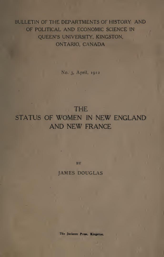 Status of women in New England and New France