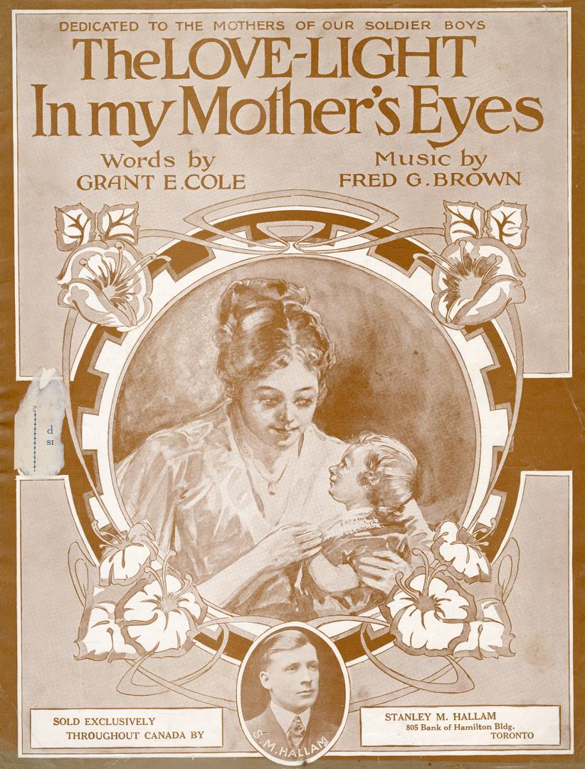 Cover features: title and composer information; inset drawing of mother and baby in Art Nouveau ...