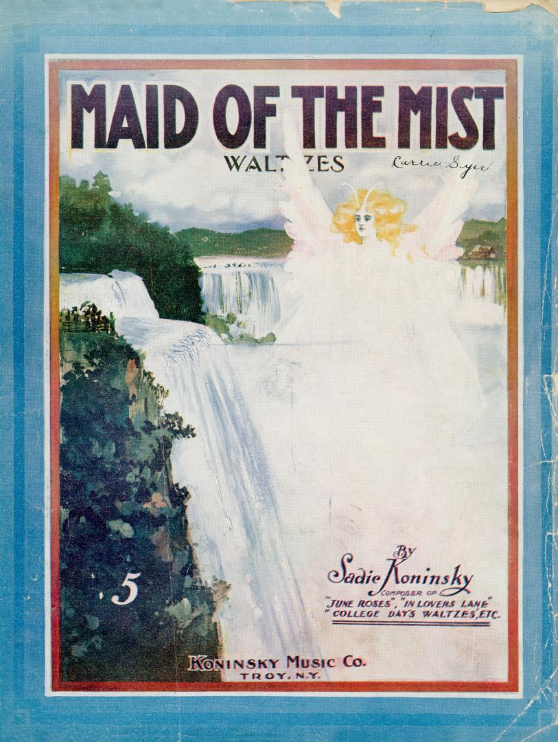 Cover features: title and composition information; drawing of Niagara Falls landscape with wing ...