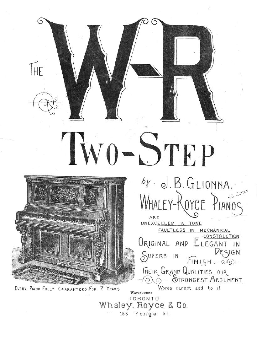 Cover features: title and composition information; illustration of an upright piano (black ink  ...