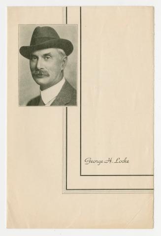 Pamphlet about Locke scholarship with photo of George Locke on front. 