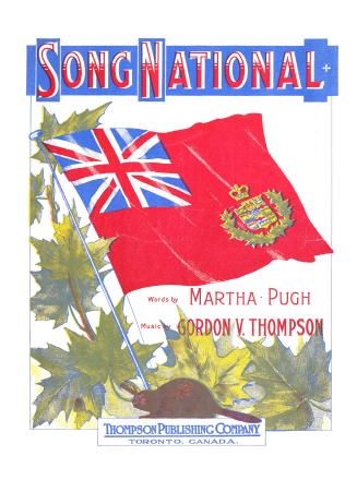 Cover features: title and composition information against a drawing of the Red Ensign with mapl ...