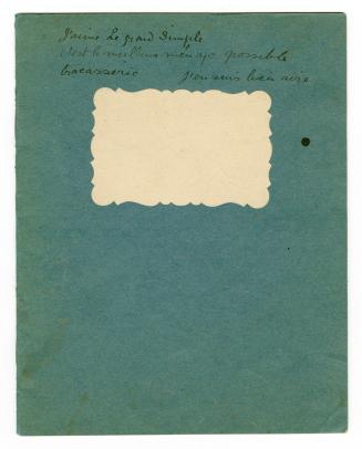 Notebook in Arthur Conan Doyle's handwriting. 