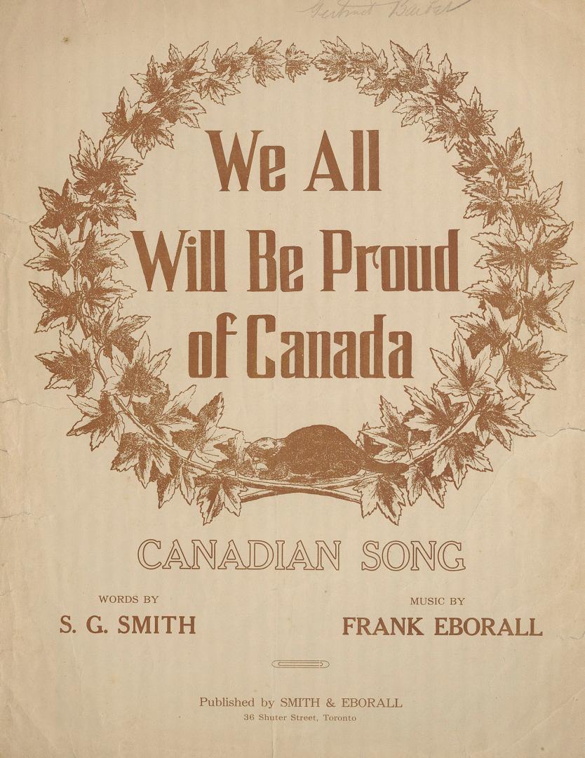 Cover features: title and composition information within drawing of a wreath of maple leaves wi ...