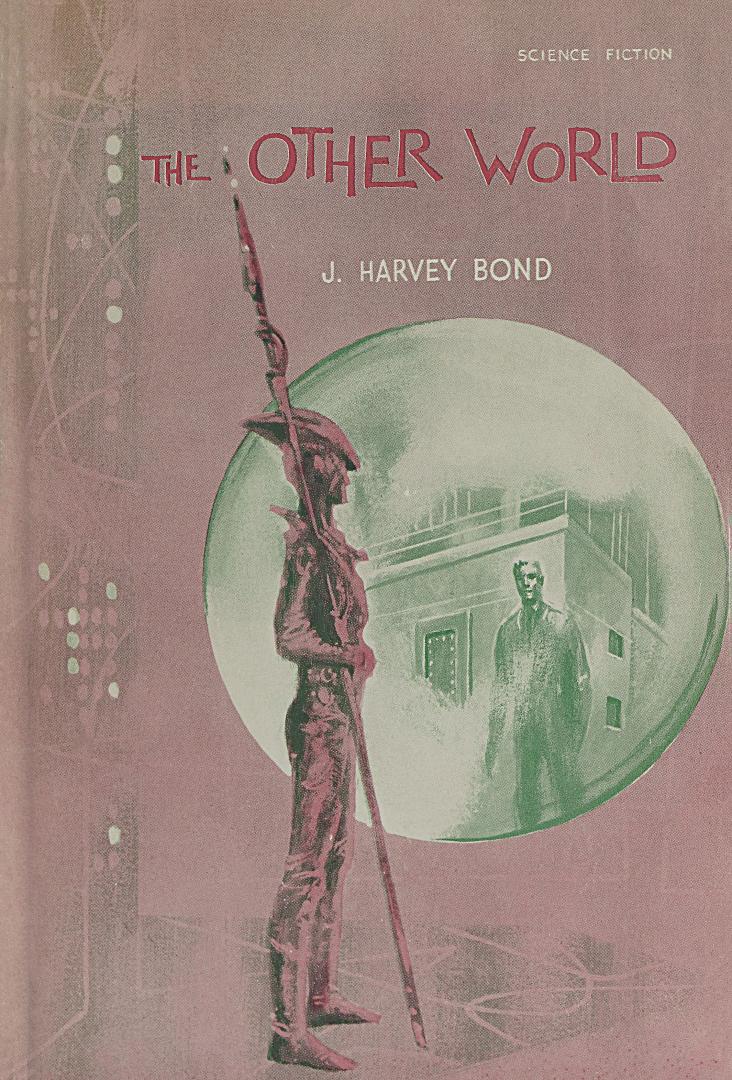 Book cover: A soldier stands with a large spear looking into a green circle. In the circle is a ...