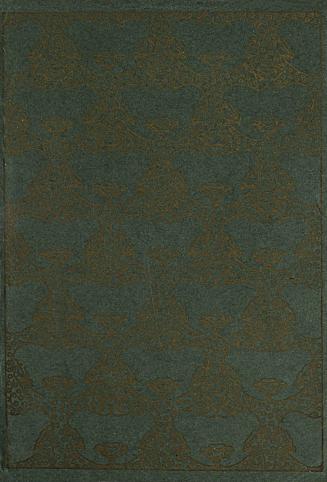 Book cover: Green with abstract gold designs.