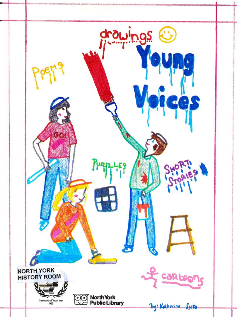 White cover with coloured drawing of three characters. 