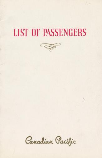 A booklet containing the list of passengers, maps, rules, and other information for the Steamsh ...