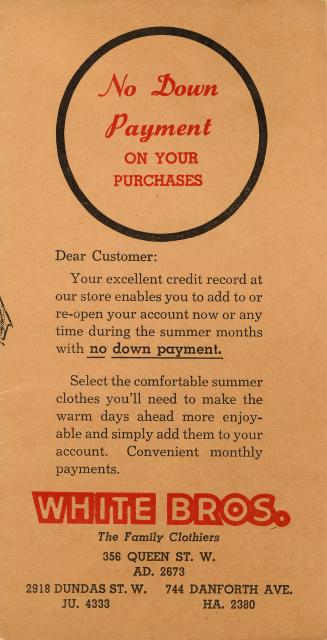 No down payment on your purchases 