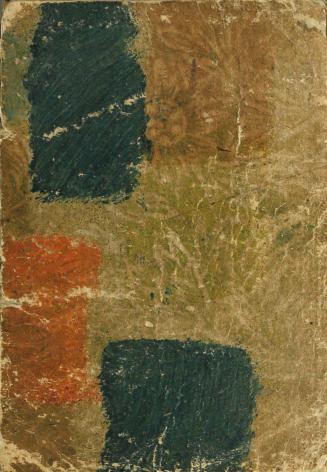 Book cover: tan leather marbled cover.