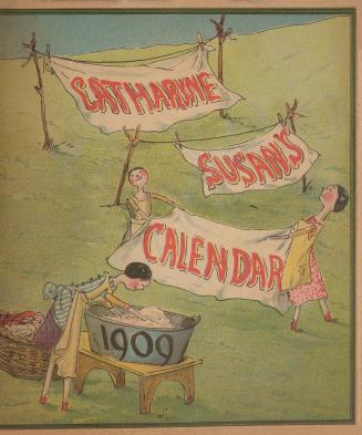book cover: three peg dolls doing laundry and hanging it outdoors